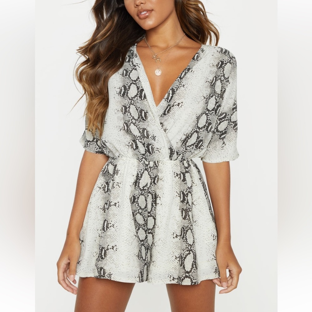 Snakeskin romper